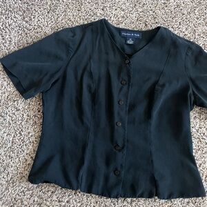 Preston & York Classic Black Button Down Shirt